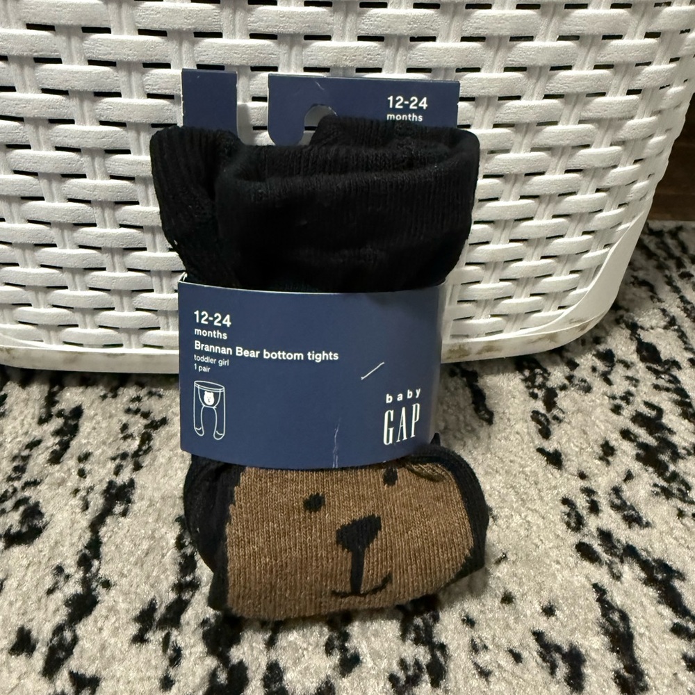 Baby GAP Black and Brown Bear Socks